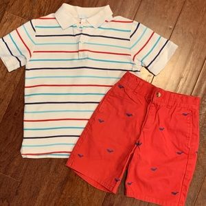 Janie & Jack Polo and Shorts Set